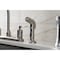 Kingston Brass Centerset Kitchen Faucet with Plastic Sprayer, Brushed Nickel FB758SVLSP - alternate 7